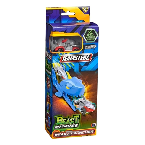 Autos Teamsterz 14168 - Lanzador BEAST + 1 Vehiculo - Shark