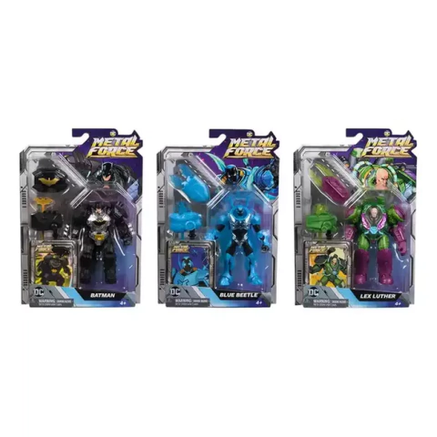 Muñeco Accion DC - Metal Force 72403 11cm Traje Incorporado