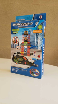 Set Armable Chico Estacionamiento + Autos Pista Puzzle