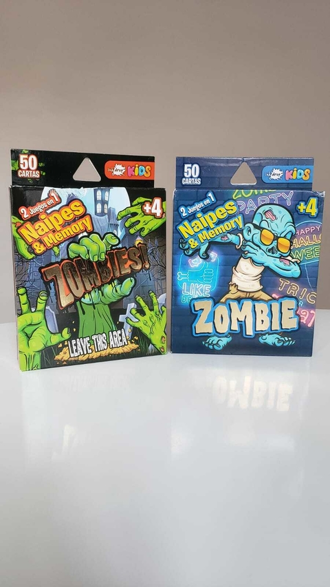 Juego Naipes & Memory 2 en 1 Zombie Juego de mesa In