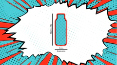 Botella Quokka 510ml Solid Acero Inox Fantasia Black Marble 1178 - All4Toys