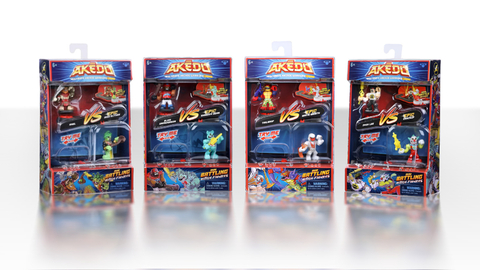 Akedo Ultimate Arcade Warriors 14216 Versus Pack - 2 Guerreros y 2 Controles