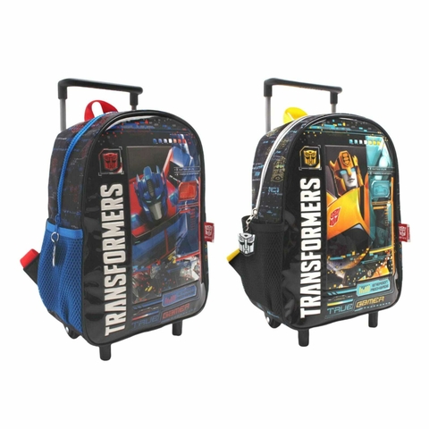 Mochila Escolar Jardin Wabro 66461 Transformers Carro 12" Gamer Optimus/Bumblebee