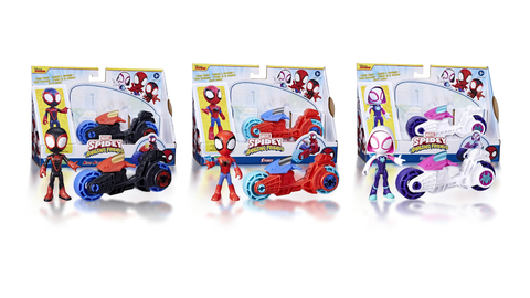 Spidey Hasbro 6777 Figura Articulada Moto 15cm + Personaje 10cm - comprar online