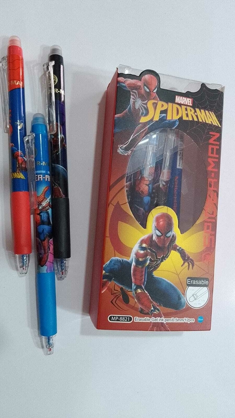 Lapicera Borrable 0,5mm - Diseño Spiderman