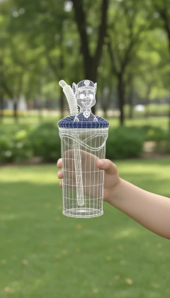 Bazar Cars 1034 Vaso c/Rayo 3d 360ml