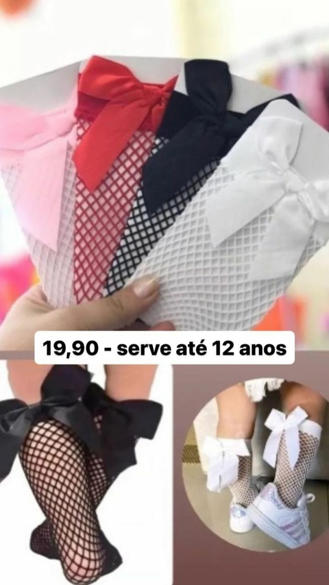 Meia arrastão bebê/infantil