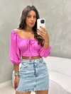 Cropped Ciganinha Crepe - comprar online