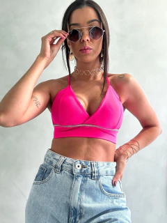 Top Alfaiataria Strass - Doce de Menina