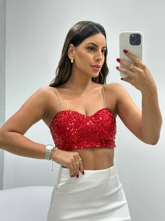 Cropped Paetê Brilho na internet