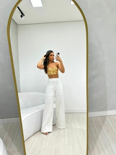 Cropped Paetê Brilho - Doce de Menina