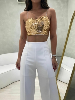 Cropped Paetê Brilho - comprar online