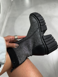 Bota Chelsea Meia Lurex