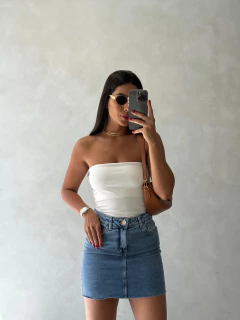 Saia Jeans Desfiada - comprar online