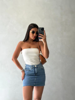 Saia Jeans Desfiada na internet