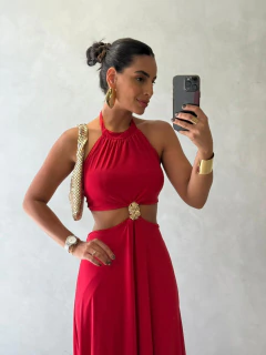 Vestido Longo Vazado Metal na internet