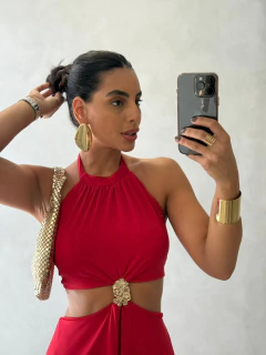 Imagem do Vestido Longo Vazado Metal