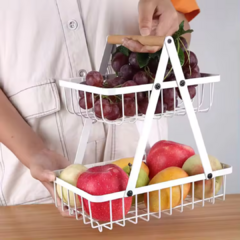 Organizador doble de frutas y verduras