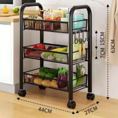 Carrito organizador 3 niveles - tienda online