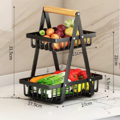 Organizador doble de frutas y verduras - tienda online