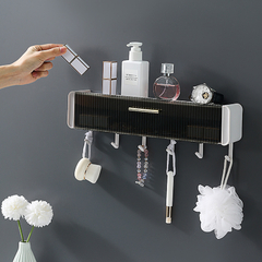 Estante de baño con ganchos y autoadhesivo - Green Bazar