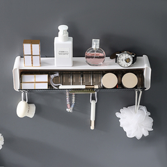 Estante de baño con ganchos y autoadhesivo - tienda online