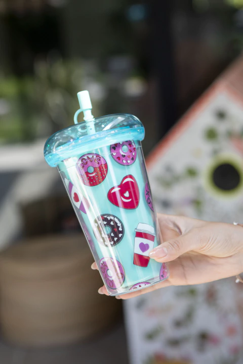 Vaso Infantil de Acrílico con Brillos - comprar online