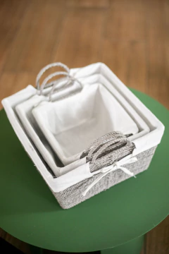 Set yute X3 gris - comprar online