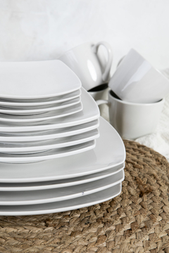 Set X16 de vajilla blanca - Green Bazar