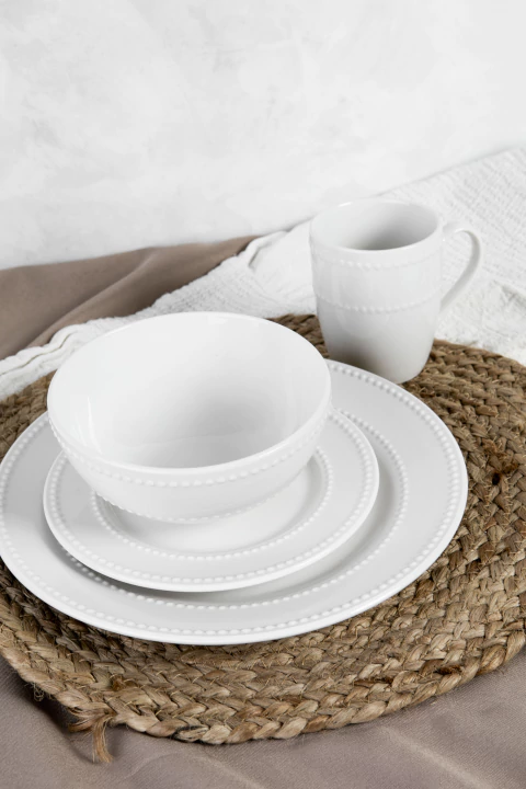 Set X16 de vajilla blanca - comprar online