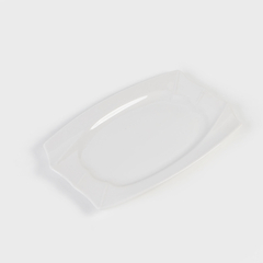 Bandeja porcelana blanca 33 cm - Green Bazar