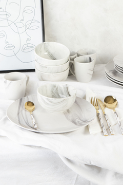 Set X16 de vajilla marmolada - comprar online