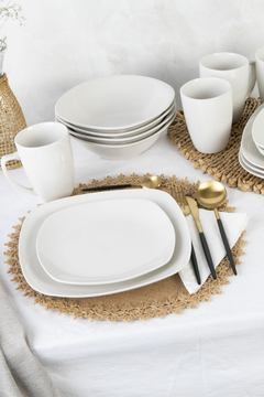 Set X16 de vajilla blanca - Green Bazar