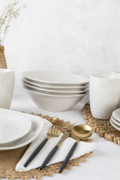 Set X16 de vajilla blanca - tienda online
