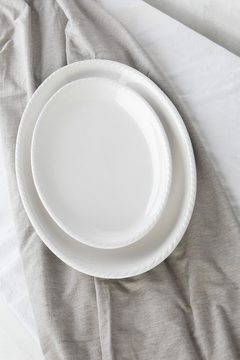 Plato ovalado porcelana blanca - 2 medidas - Green Bazar