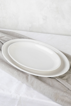 Plato ovalado porcelana blanca - 2 medidas - comprar online