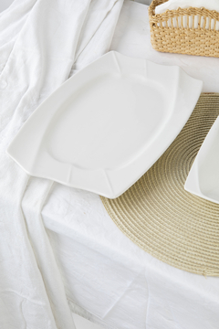 Bandeja porcelana blanca 33 cm en internet