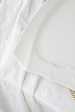 Bandeja porcelana blanca 33 cm - tienda online