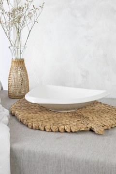 Bowl porcelana blanco triangular - Green Bazar
