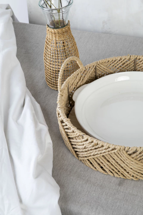 Set de platos 26 cm porcelana blanca X6 - comprar online