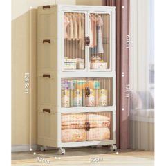 Estante 2 o 3 niveles con ruedas y puertas - Green Bazar