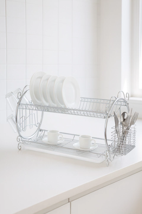 Seca platos elegante 2 niveles - comprar online