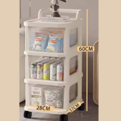 Carrito 3 niveles con cajones y ruedas - Green Bazar