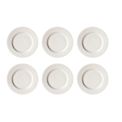 Imagen de Set de platos porcelana blanca X6