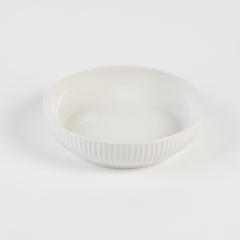 Set de platos hondos porcelana blanca X4 - tienda online