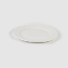 Set X6 de platos porcelana blanca 27 cm - Green Bazar