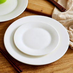 Set X6 de platos porcelana blanca 18 cm - Green Bazar