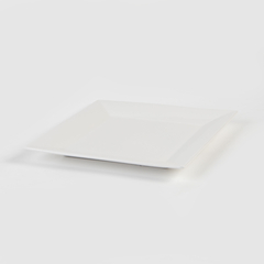 Imagen de Set de platos porcelana blanca Cuadrado X6