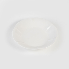 Set de platos hondos porcelana blanca X6 en internet