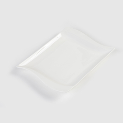 Set de platos porcelana blanca Cuadrado X6 - tienda online